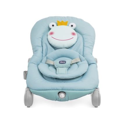 Chicco - Detské vibračné ležadlo s melódiou BALLOON Froggy 2xAA + 1xLR20 modrá