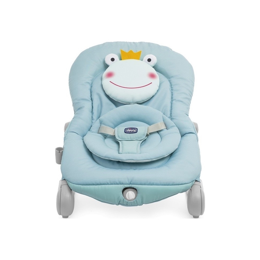 Chicco - Detské vibrujúce ležadlo s melódiou BALLOON Froggy modrá