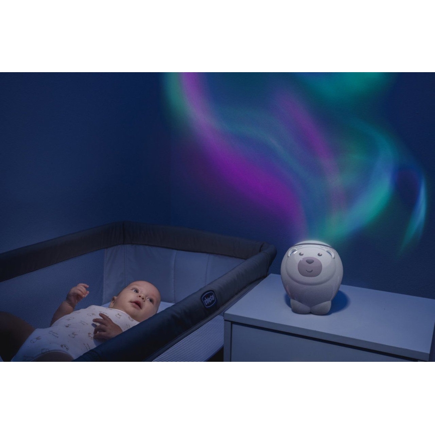 Chicco - Detský projektor 2v1 POLAR BEAR 3xAA ružová