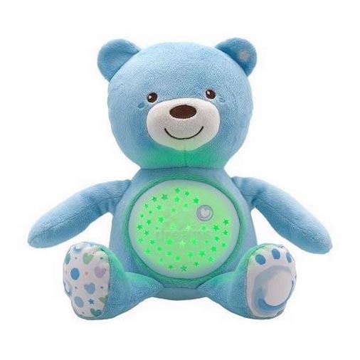 Chicco - Projektor s melódiou BABY BEAR 3xAAA modrá