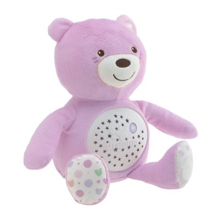 Chicco - Projektor s melódiou BABY BEAR 3xAAA ružová