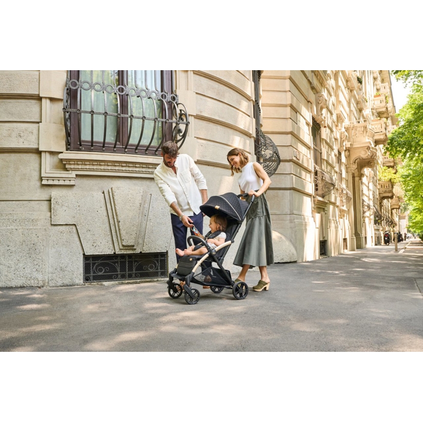 Chicco - Športový kočík GOODY XPLUS Black Re_Lux Eco+ + odrážadlo ALL AROUND