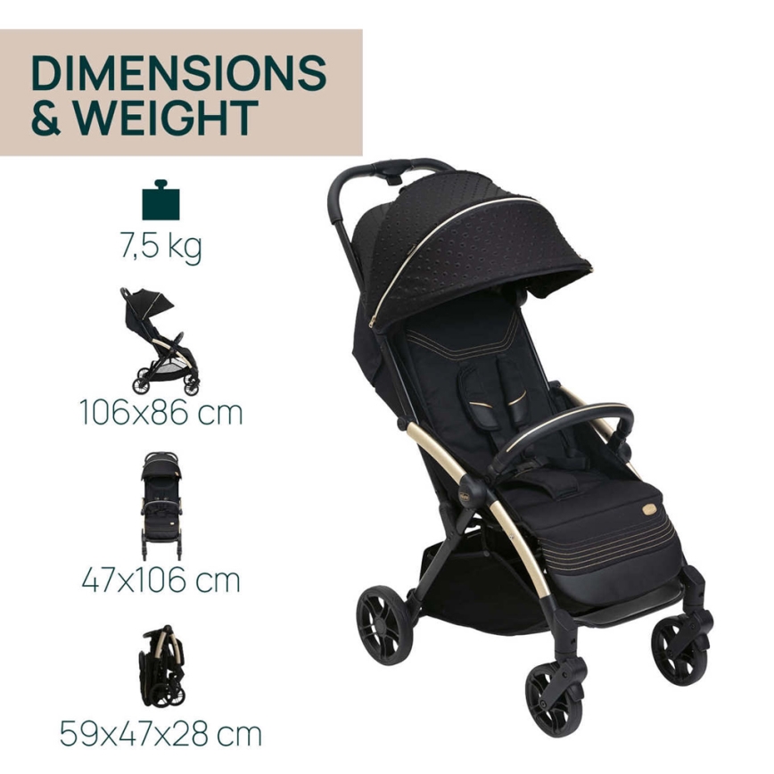 Chicco - Športový kočík GOODY XPLUS Black Re_Lux Eco+ + odrážadlo ALL AROUND