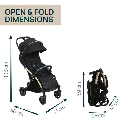 Chicco - Športový kočík GOODY XPLUS Black Re_Lux Eco+ + odrážadlo ALL AROUND