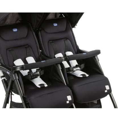 Chicco - Športový kočík pre dvojčatá OHLALA TWIN Black Night čierna