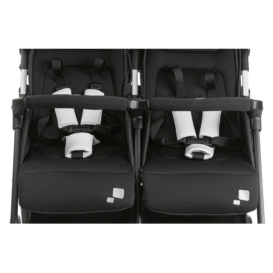 Chicco - Športový kočík pre dvojčatá OHLALA TWIN Black Night čierna