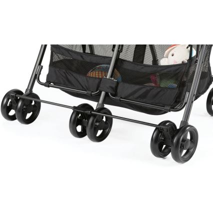 Chicco - Športový kočík pre dvojčatá OHLALA TWIN Black Night čierna