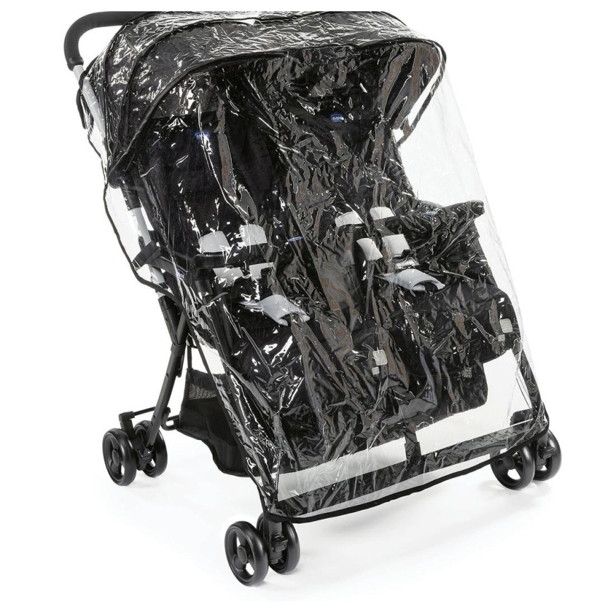 Chicco - Športový kočík pre dvojčatá OHLALA TWIN Black Night čierna