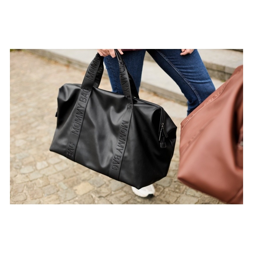 Childhome - Prebaľovacia taška MOMMY BAG LEATHER čierna