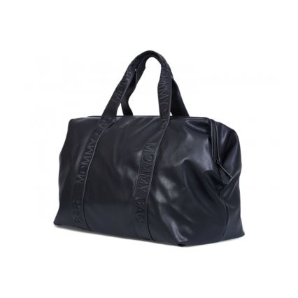 Childhome - Prebaľovacia taška MOMMY BAG LEATHER čierna