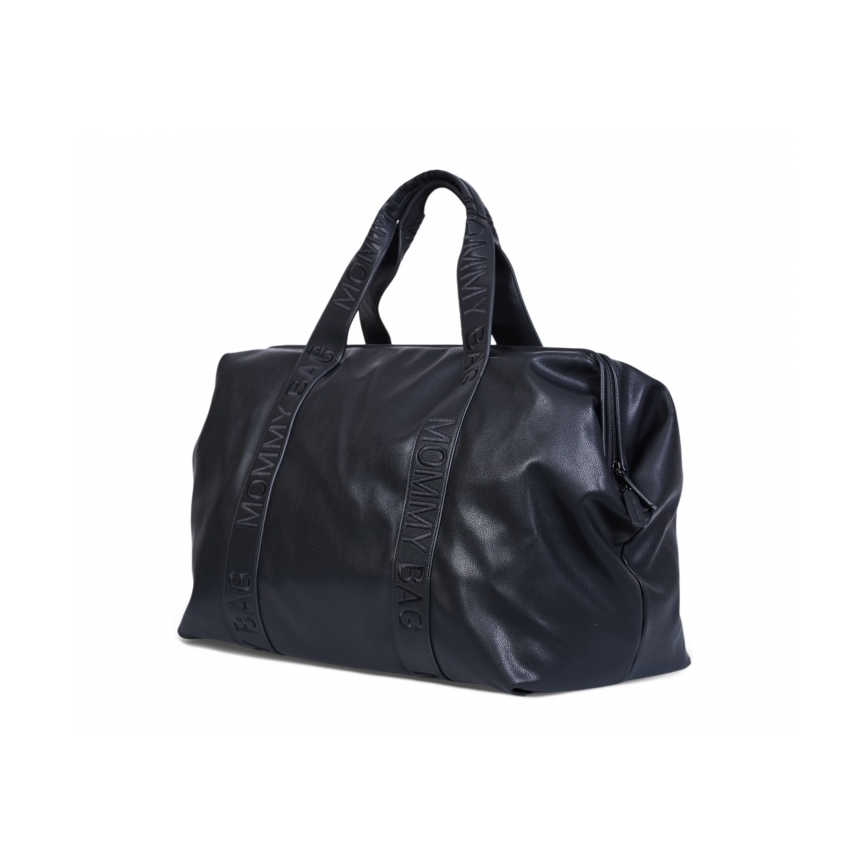 Childhome - Prebaľovacia taška MOMMY BAG LEATHER čierna