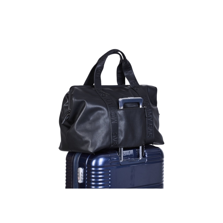 Childhome - Prebaľovacia taška MOMMY BAG LEATHER čierna