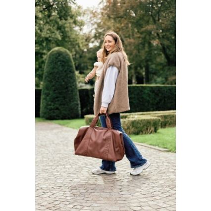 Childhome - Prebaľovacia taška MOMMY BAG LEATHER hnedá