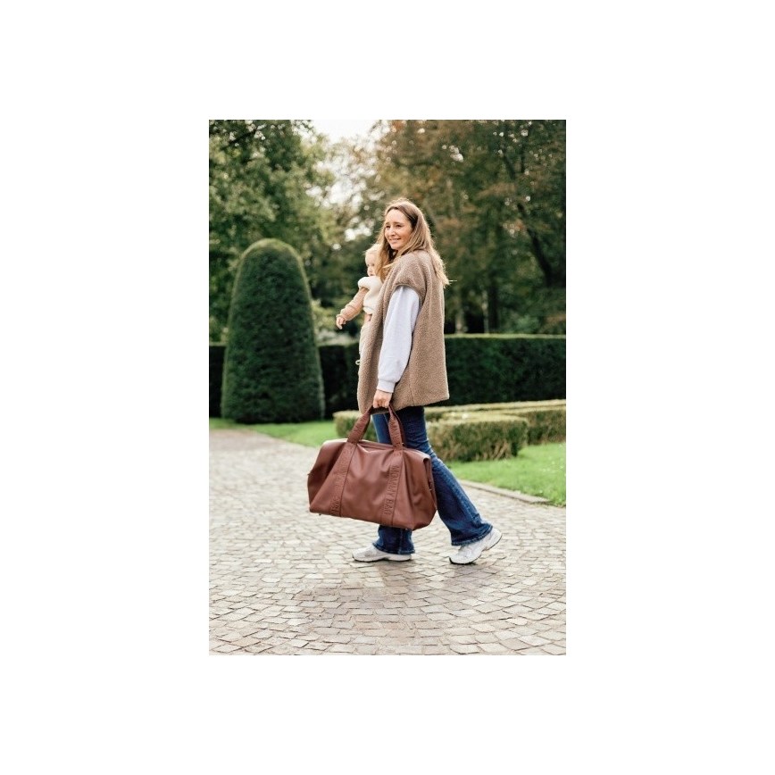 Childhome - Prebaľovacia taška MOMMY BAG LEATHER hnedá