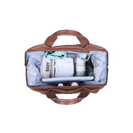Childhome - Prebaľovacia taška MOMMY BAG LEATHER hnedá