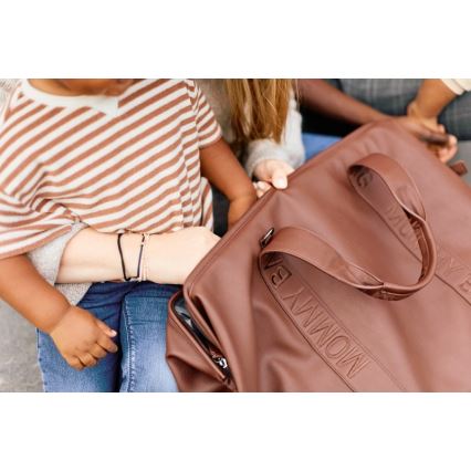 Childhome - Prebaľovacia taška MOMMY BAG LEATHER hnedá