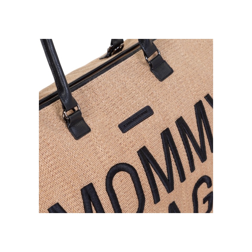 Childhome - Prebaľovacia taška MOMMY BAG RAFFIA LOOK béžová