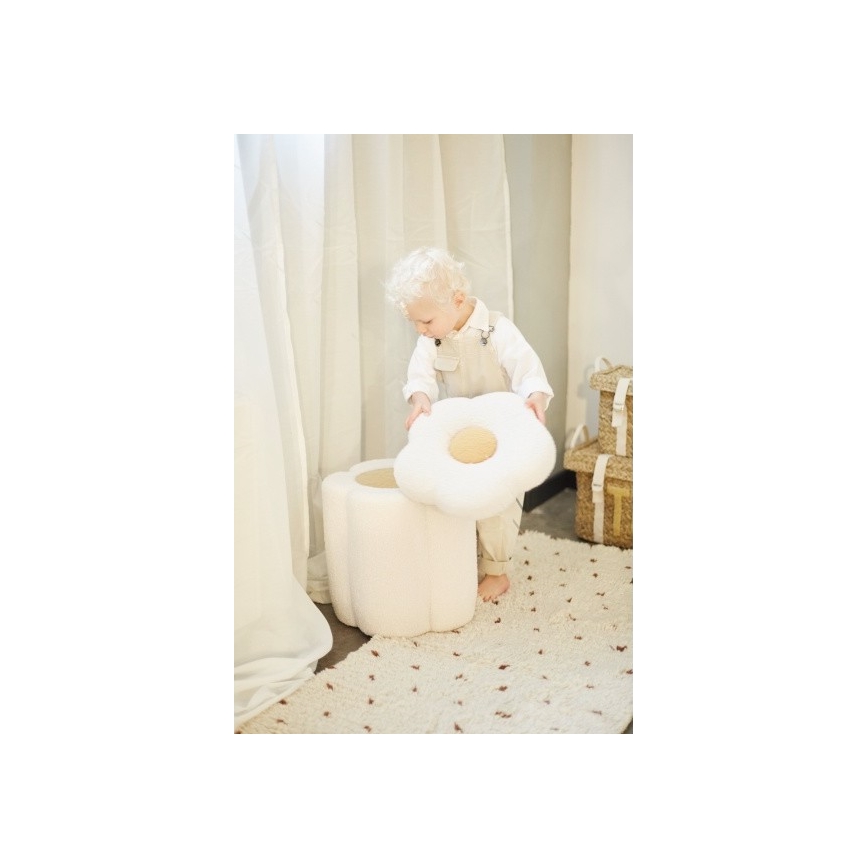 Childhome - Taburet FLOWER pr. 35 cm krémová