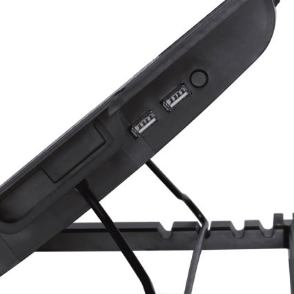 Chladiaca podložka pre notebook 1x ventilátor 2xUSB čierna