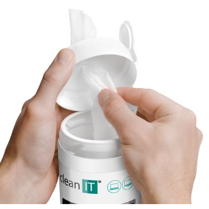 CLEAN IT CL-141 - Vlhčené čistiace utierky na obrazovky 100 ks