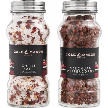 Cole&Mason - Darčeková sada Aromatic chilli soli a sečuánskeho koremia