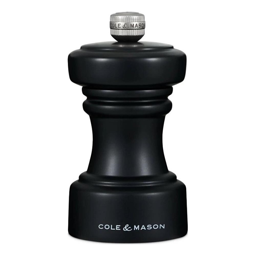 Cole&Mason - Mlynček na korenie HOXTON 10,4 cm buk/matná čierna