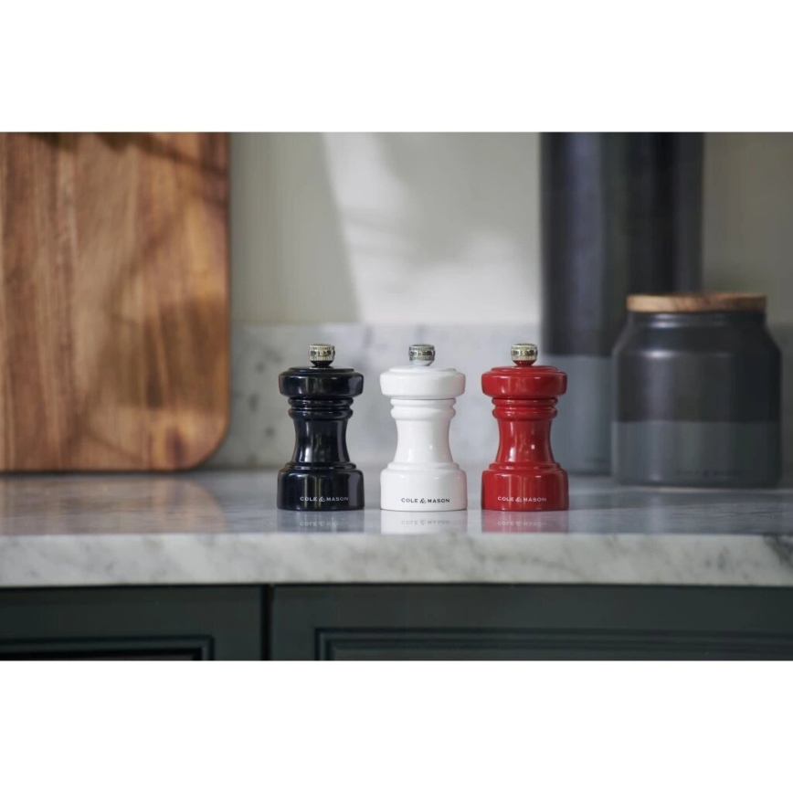Cole&Mason - Mlynček na soľ HOXTON 10,4 cm buk/červená