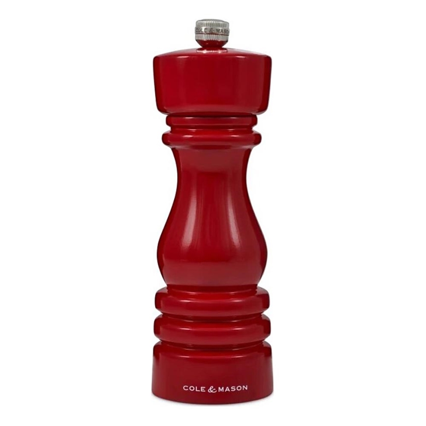 Cole&Mason - Mlynček na soľ LONDON 18 cm buk/červená