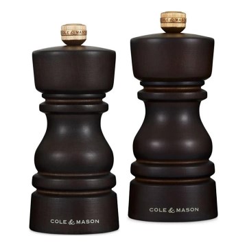 Cole&Mason - Sada mlynčekov na soľ a korenie LONDON 2 ks 13 cm buk/hnedá
