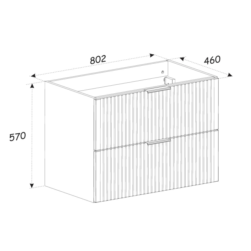 COMAD ADEL CASHMERE 82-80-2S - Kúpeľňová skrinka pod umývadlo ADEL 57x80,2 cm béžová