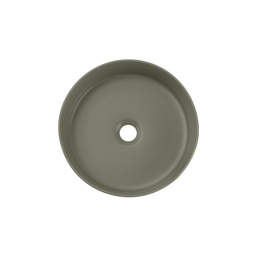 COMAD BEYOND 2 OLIVER GREEN (E-6565) - Umývadlo na dosku BEYOND pr. 36 cm keramika/matná zelená