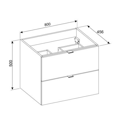 COMAD DALIA CASHMERE 82-80-46-2S - Kúpeľňová skrinka pod umývadlo DALIA 50 × 80 cm béžová