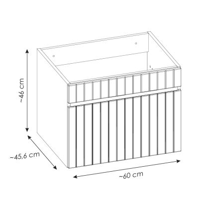 COMAD ICONIC CASHMERE 82-60-D-1S - Kúpeľňová skrinka pod umývadlo ICONIC 46x60 cm béžová