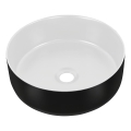 COMAD UM-6259 SIMPLE 8. - Umývadlo na dosku SIMPLE pr. 36 cm keramika/matná biela/matná čierna