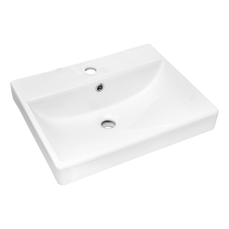 COMAD UN-RITA-GW-60 - Umývadlo na dosku RITA 60x40 cm keramika/lesklá biela