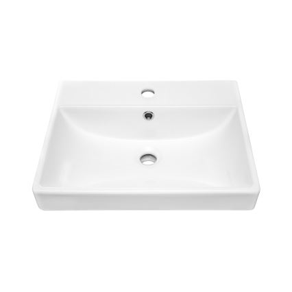 COMAD UN-RITA-GW-60 - Umývadlo na dosku RITA 60x40 cm keramika/lesklá biela