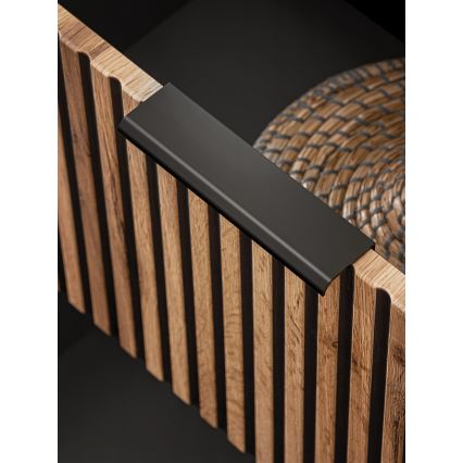 COMAD XILO BLACK WOTAN 82-80-D-2S - Kúpeľňová skrinka pod umývadlo XILO 57x80,2 cm čierna/dub wotan