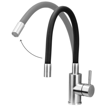 Concept BDC7138 - Drezová batéria s flexibilným ramienkom lesklý chróm/čierna