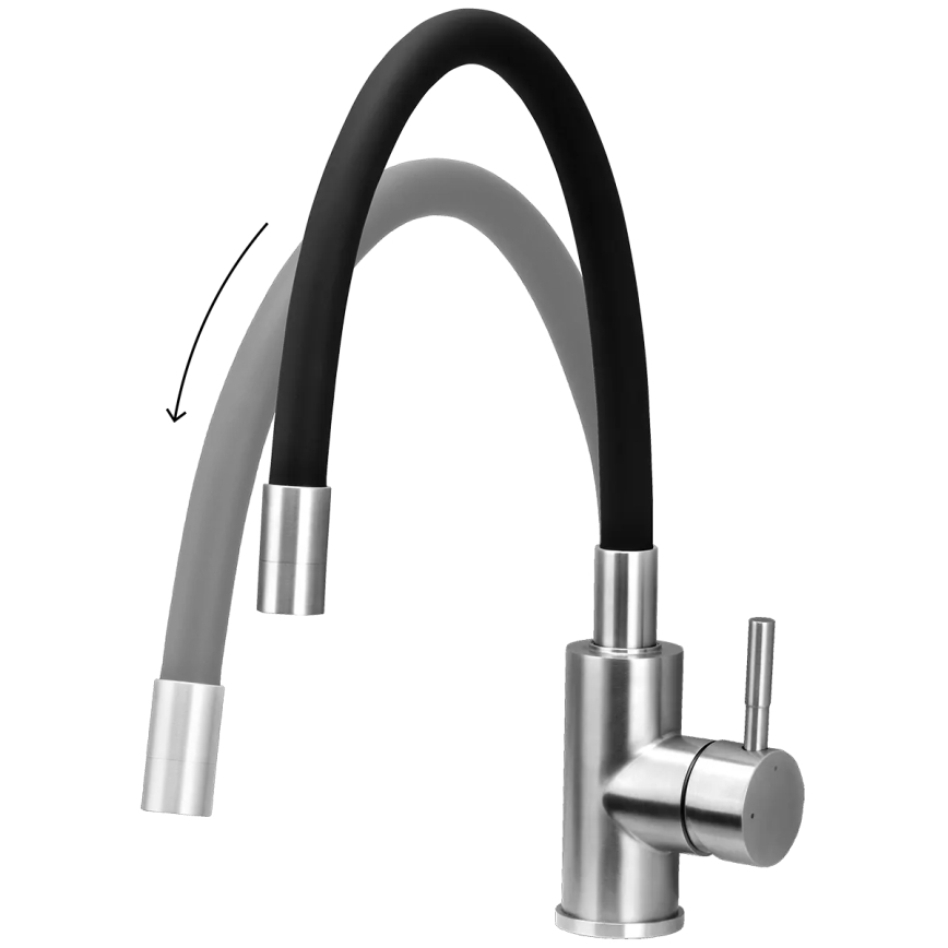 Concept BDC7138 - Drezová batéria s flexibilným ramienkom lesklý chróm/čierna