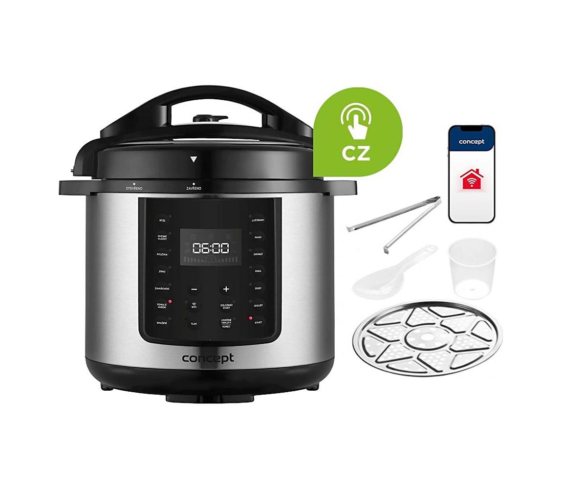 Concept CK8001 - Multifunkčný elektrický tlakový hrniec 5,6 l 1000W/230V Wi-Fi ck8001