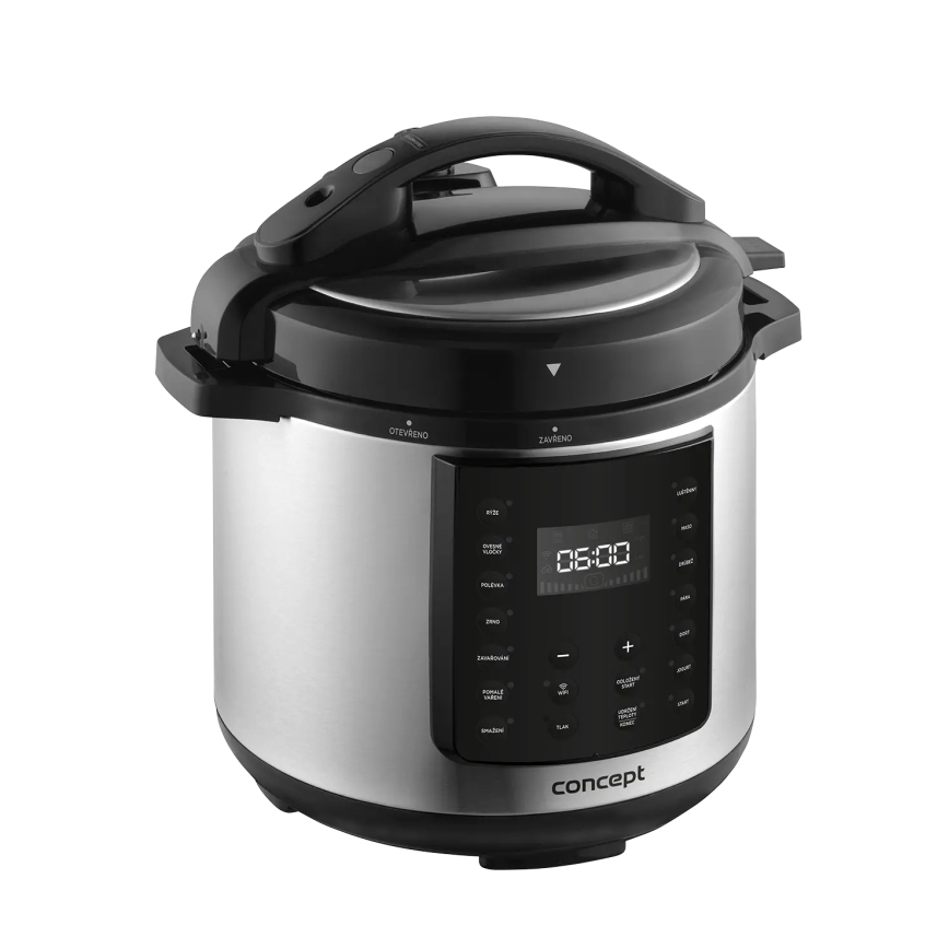 Concept CK8001 - Multifunkčný elektrický tlakový hrniec 5,6 l 1000W/230V Wi-Fi nerezová oceľ