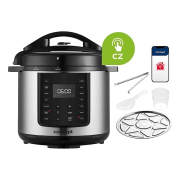 Concept CK8001 - Multifunkčný elektrický tlakový hrniec 5,6 l 1000W/230V Wi-Fi nerezová oceľ