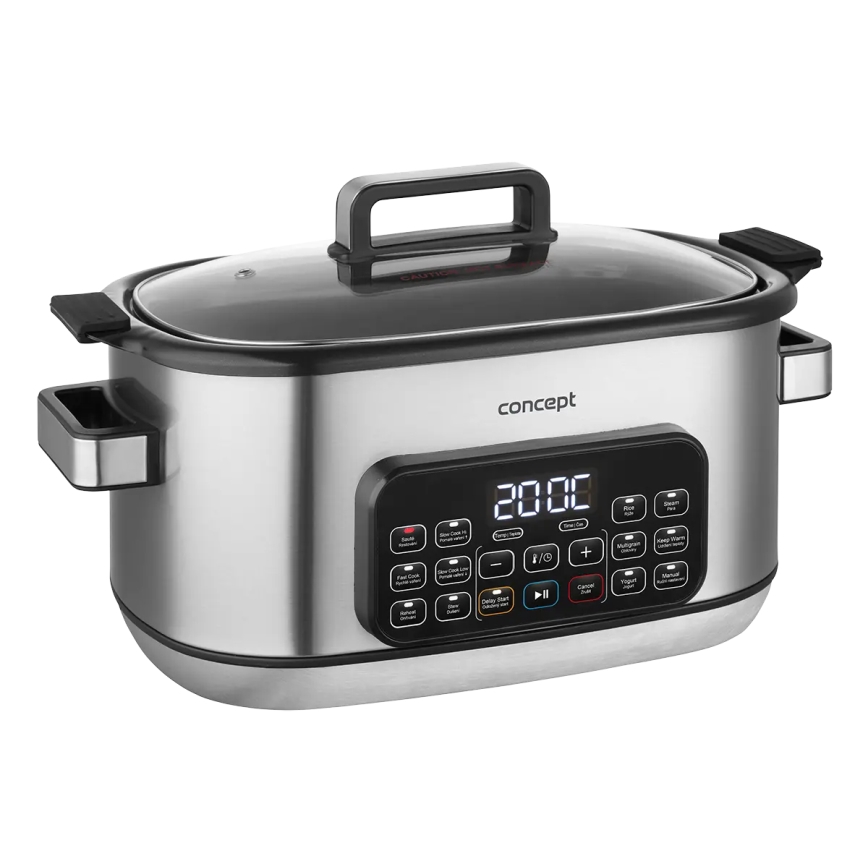 Concept CK9000 - Multifunkčný elektrický hrniec 6 l 10 v 1 1250 W/230 V nerezový