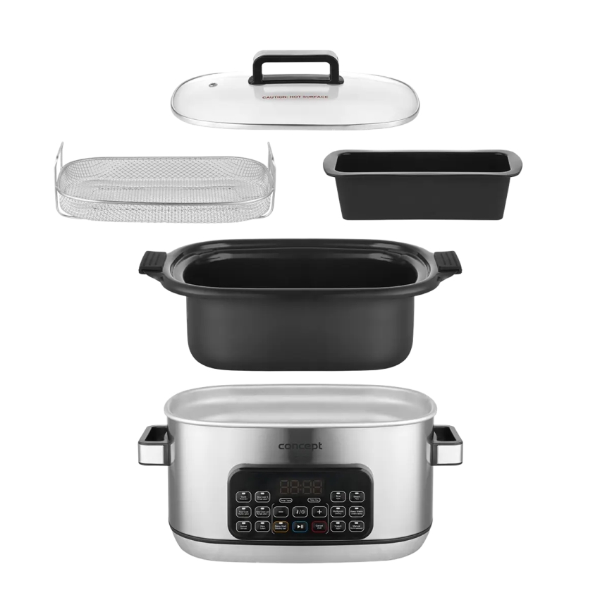 Concept CK9000 - Multifunkčný elektrický hrniec 6 l 10 v 1 1250 W/230 V nerezový