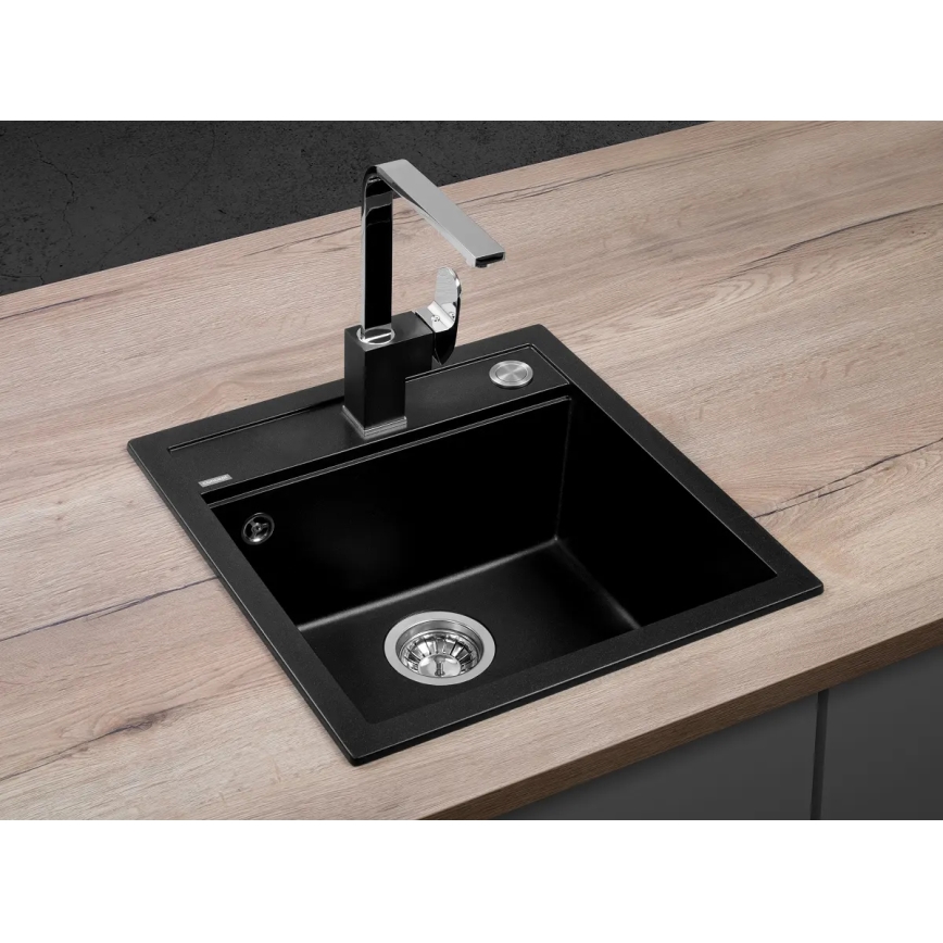 Concept DG00C50BC - Kuchynský drez CUBIS 49x51 cm granit/čierny