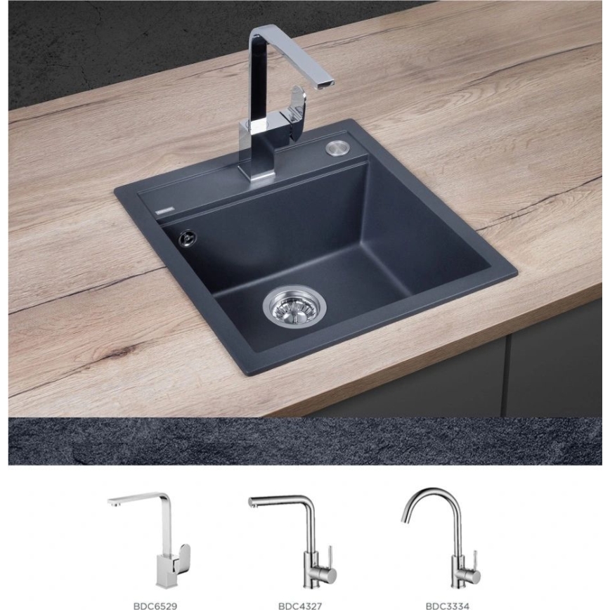 Concept DG00C50DG - Kuchynský drez CUBIS 49x51 cm granit/ tmavosivá