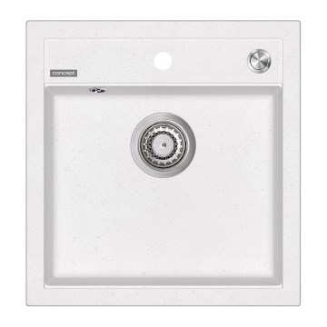 Concept DG00C50WH - Kuchynský drez CUBIS 49x51 cm granit/biela