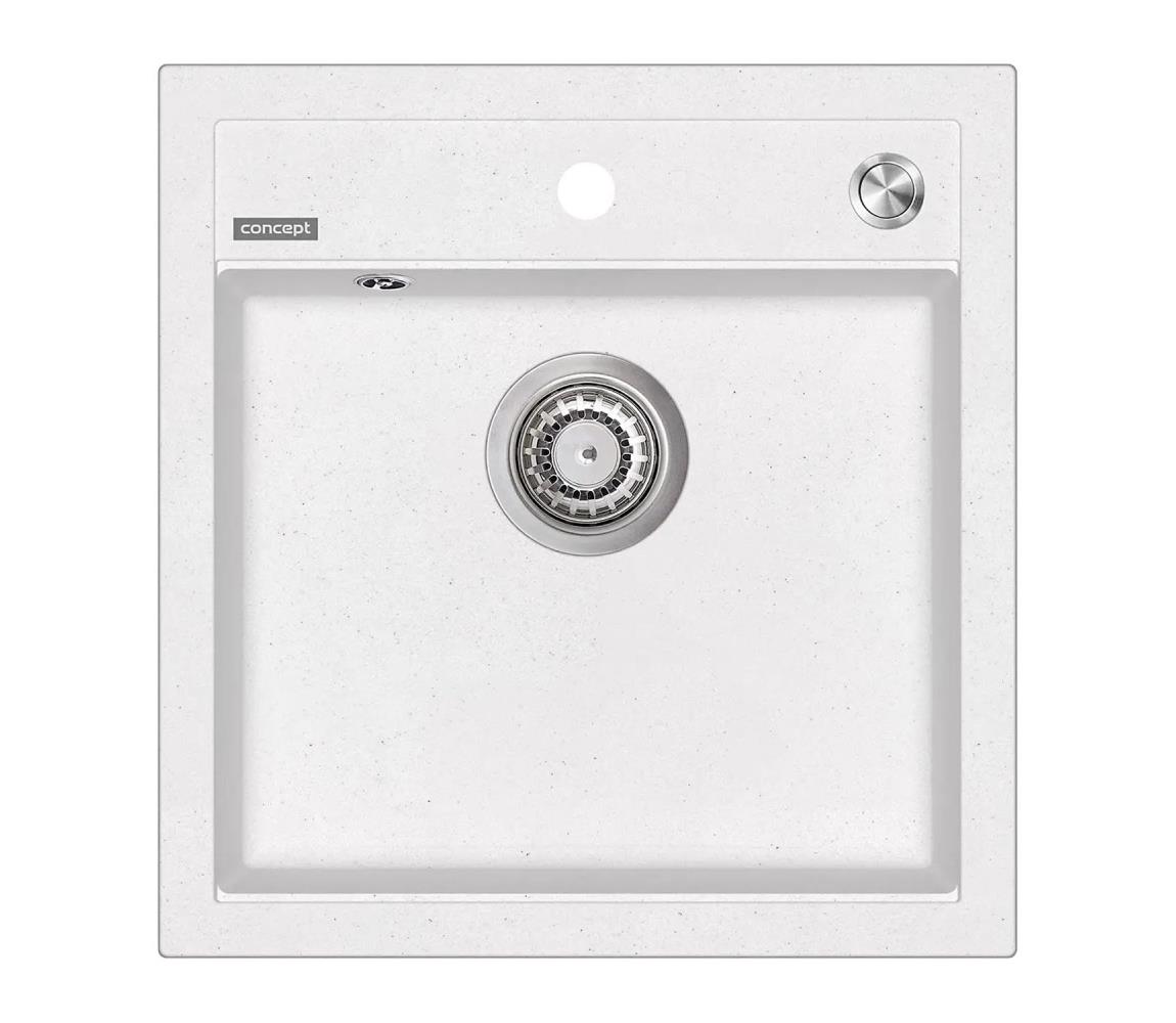 Concept DG00C50WH - Kuchynský drez CUBIS 49x51 cm granit/biela DG00C50WH