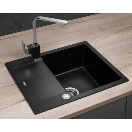 Concept DG05C45BC - Kuchynský drez CUBIS 50x62 cm granit/čierna
