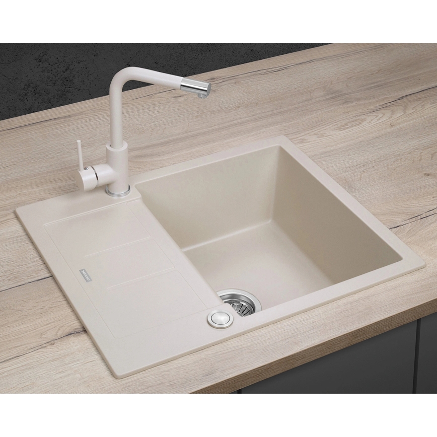 Concept DG05C45BE - Kuchynský drez CUBIS 50x62 cm granit/béžový